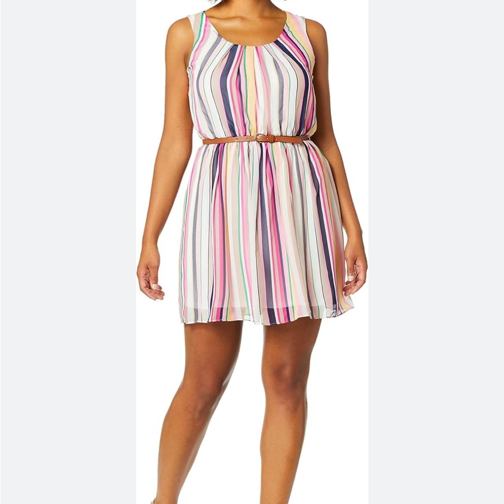 Multicolor Striped Sleeveless Dress. Never worn.